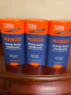 Mando whole body deodorant smooth solid Pro sport lot of 3